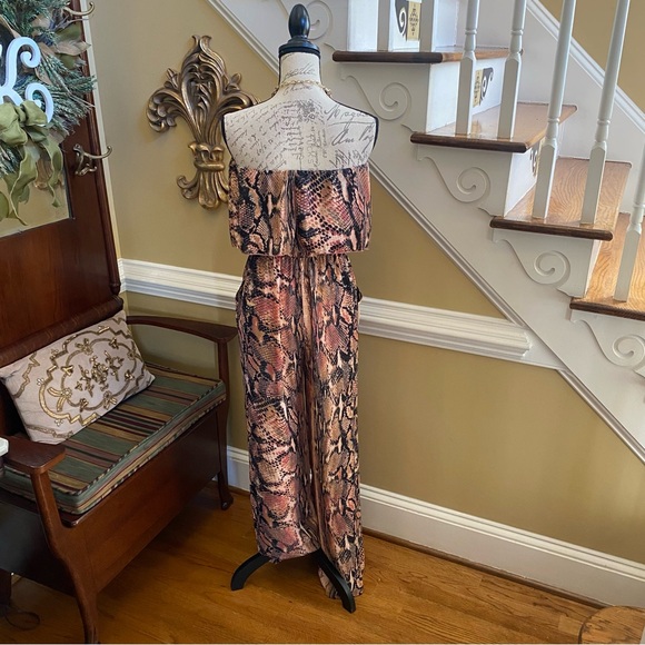 Tyche (Fab’rik) Strapless snakeskin jumpsuit - Picture 10 of 12